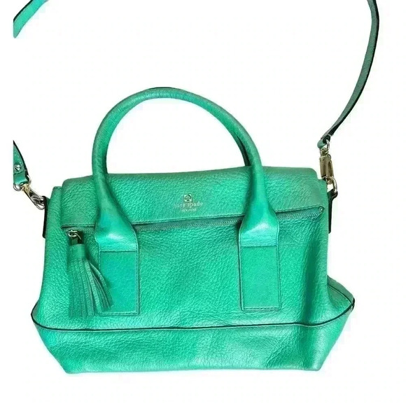 KATE SPADE NEW YORK Southport Avenue Alessa Satchel Green Crossbody Bag - Picture 3 of 13